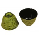 Tasse en fonte ARARE vert jaune pistache picots 10 cl