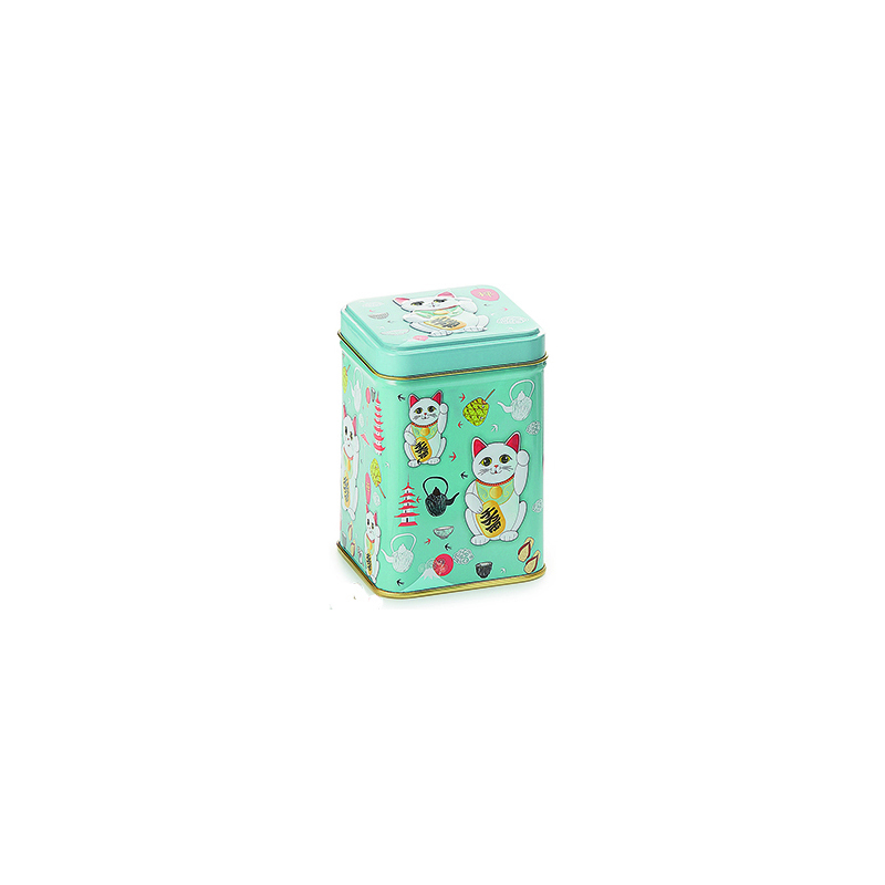 Boite A The Motif Chat Porte Bonheur Maneki Neko The Passion
