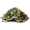 Détail pétales de rose fleurs de bleuet et immortelle Infusion Bio Bien-Être