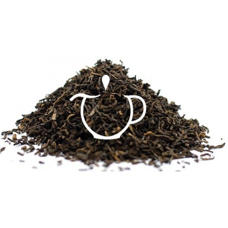 Détail feuilles fermentées Pu Erh Bio Yunnan