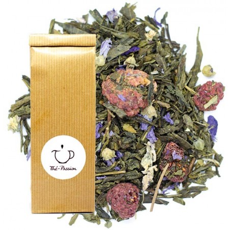 Sachet Thé Vert Violette Framboise Thé-Passion
