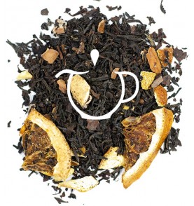Thé Noir Chocolat Orange mélange cacao écorces orange morceaux chocolat en vrac Thé-Passion