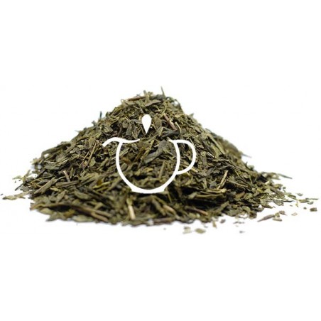 Détail feuilles Sencha bio thé vert citron