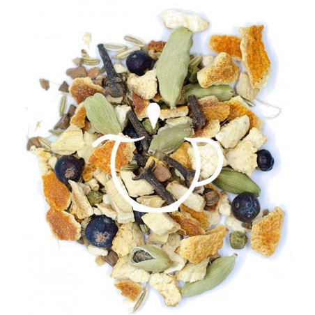 Infusion Ayurvédique Neuf Épices mélange épices orange genièvre cannelle en vrac Thé-Passion