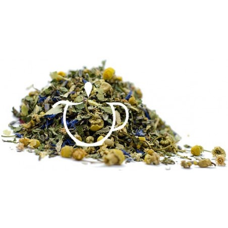 Détail camomille lavande bleuets fleurs de citronnier Infusion du Soir