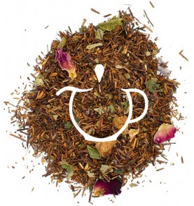 Rooibos Vitalité mélange fraise pomme ortie pétales de rose fleurs de mauve en vrac Thé-Passion