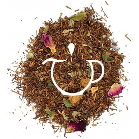 Rooibos Vitalité mélange fraise pomme ortie pétales de rose fleurs de mauve en vrac Thé-Passion