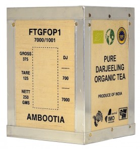 Thé Noir BIO Darjeeling AMBOOTIA FTGFOP 2e récolte Boite en bois 250g