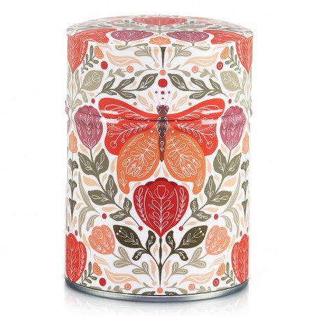 Boîte à thé métal Flora 100g illustrée Thé-Passion