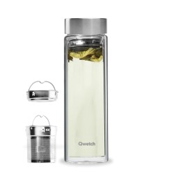 Théière nomade Qwetch verre double paroi 430 ml Thé-Passion