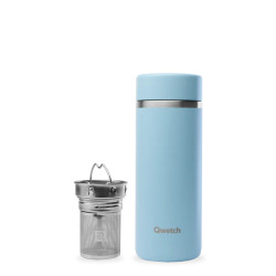 Théière nomade Qwetch Bleue Pastel inox 400 ml Thé-Passion