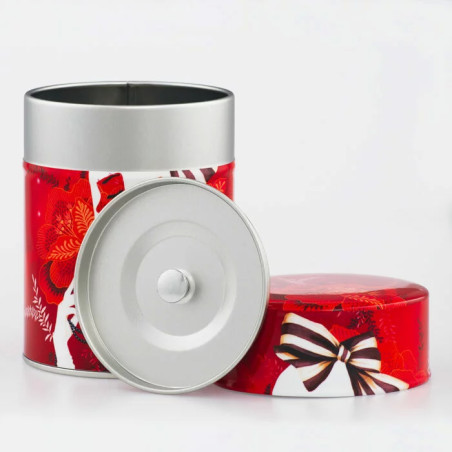Boîte à thé métal Aimé 100g couvercle décoré Thé-Passion