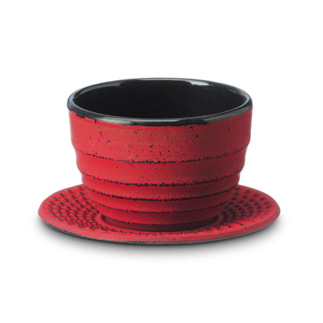 Tasse fonte émaillée Chengdu 120 ml avec sous-tasse Thé-Passion