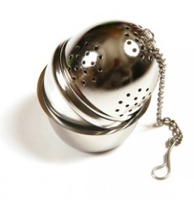 Boule à thé métal oeuf avec support 4 cm