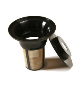 Filtre à thé universel plastique noir diamètre 7 cm